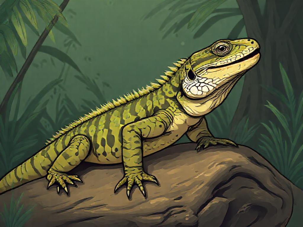 Monitor lizards illustration